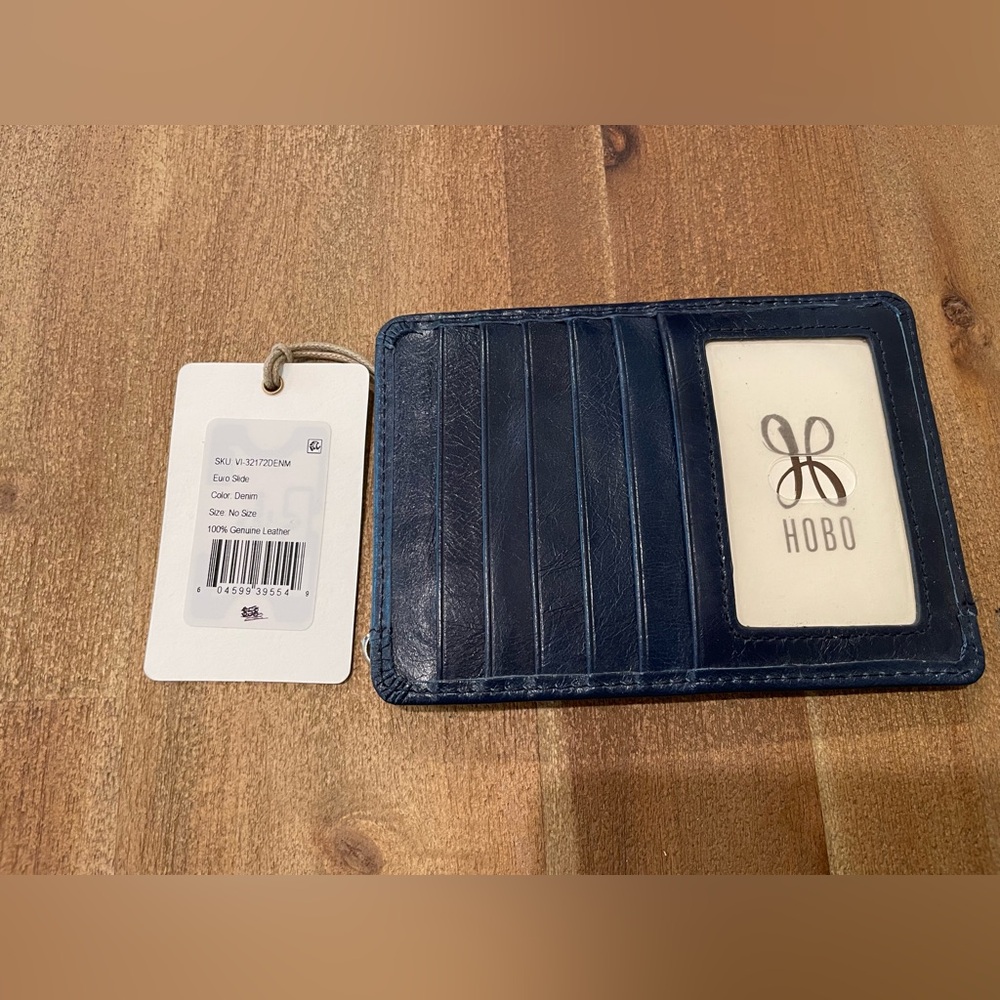 NWT HOBO Euro Slide Case Wallet Denim